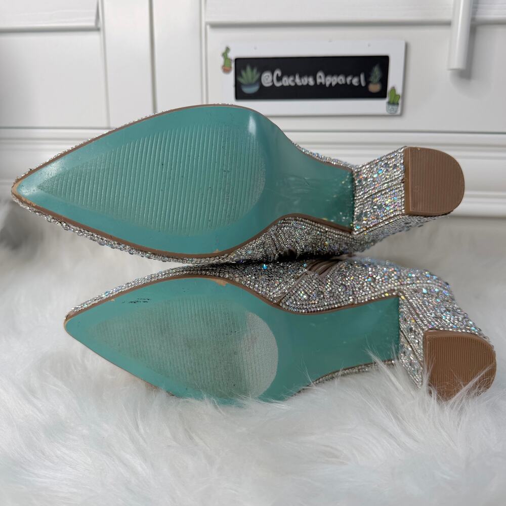 EUC Betsey Johnson Cady Rhinestone Booties Size 7 - Picture 8 of 11